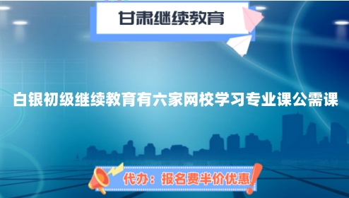參加2024年白銀初級會計證繼續教育有六家網校學習專業課公需課 參加2024年白銀初級會計證繼續教育有六家網校學習專業課公需課