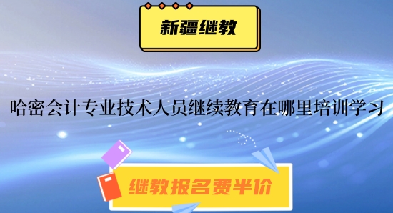 2024年哈密市會計專業技術人員繼續教育在哪里培訓學習 2024年哈密市會計專業技術人員繼續教育在哪里培訓學習